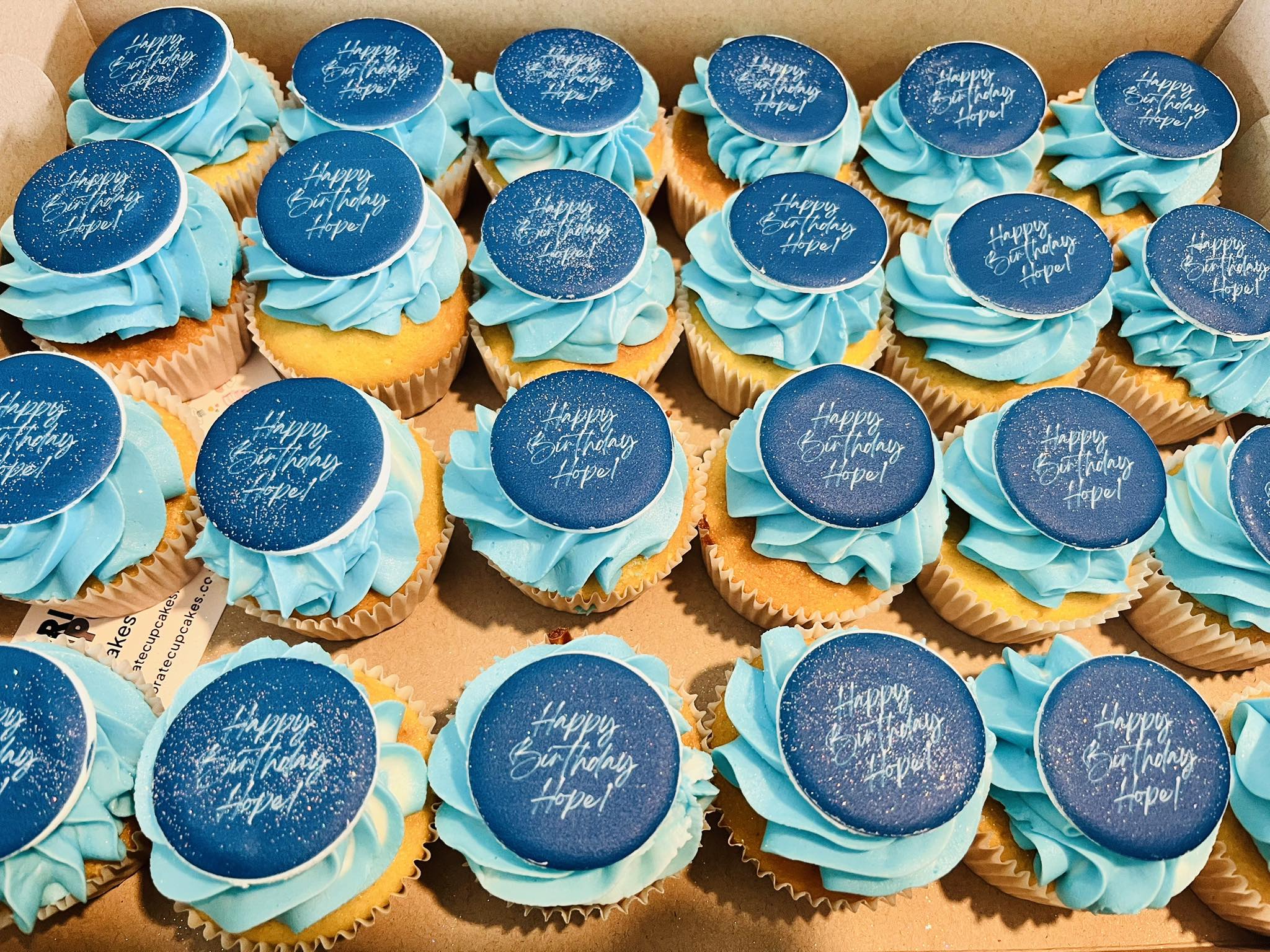Happy birthday logo cupcakes cape town